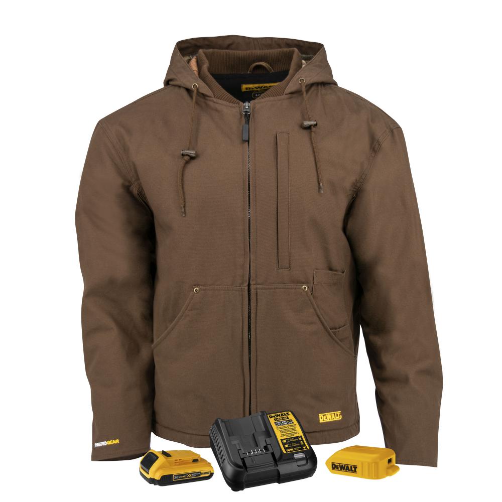 Men&#39;s Heated Coat Kitted - Tobacco - Size M