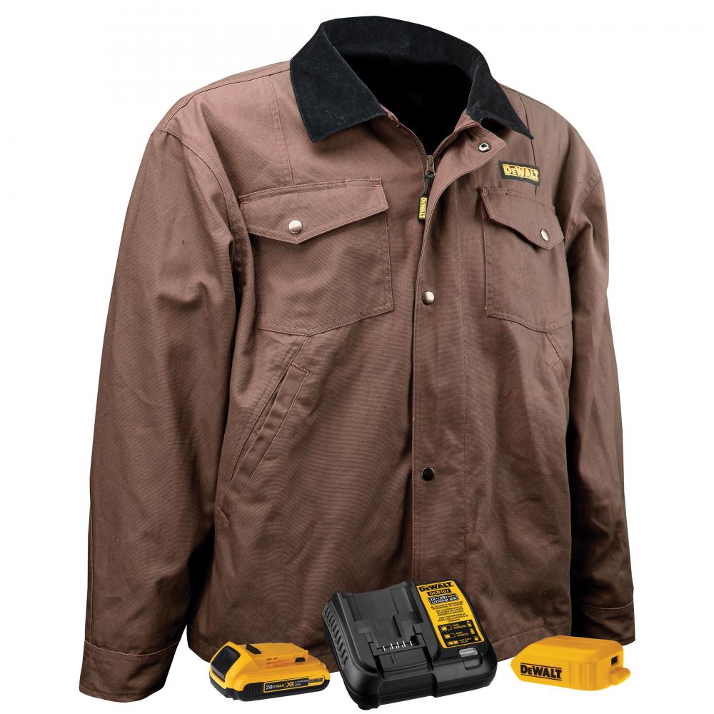 Men&#39;s Heated Barn Coat Kitted - Tobacco - Size M
