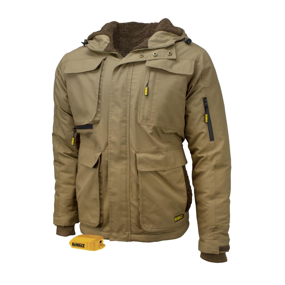 Men&#39;s Heavy Duty Ripstop Heated Jacket without Battery - Dune - Size L