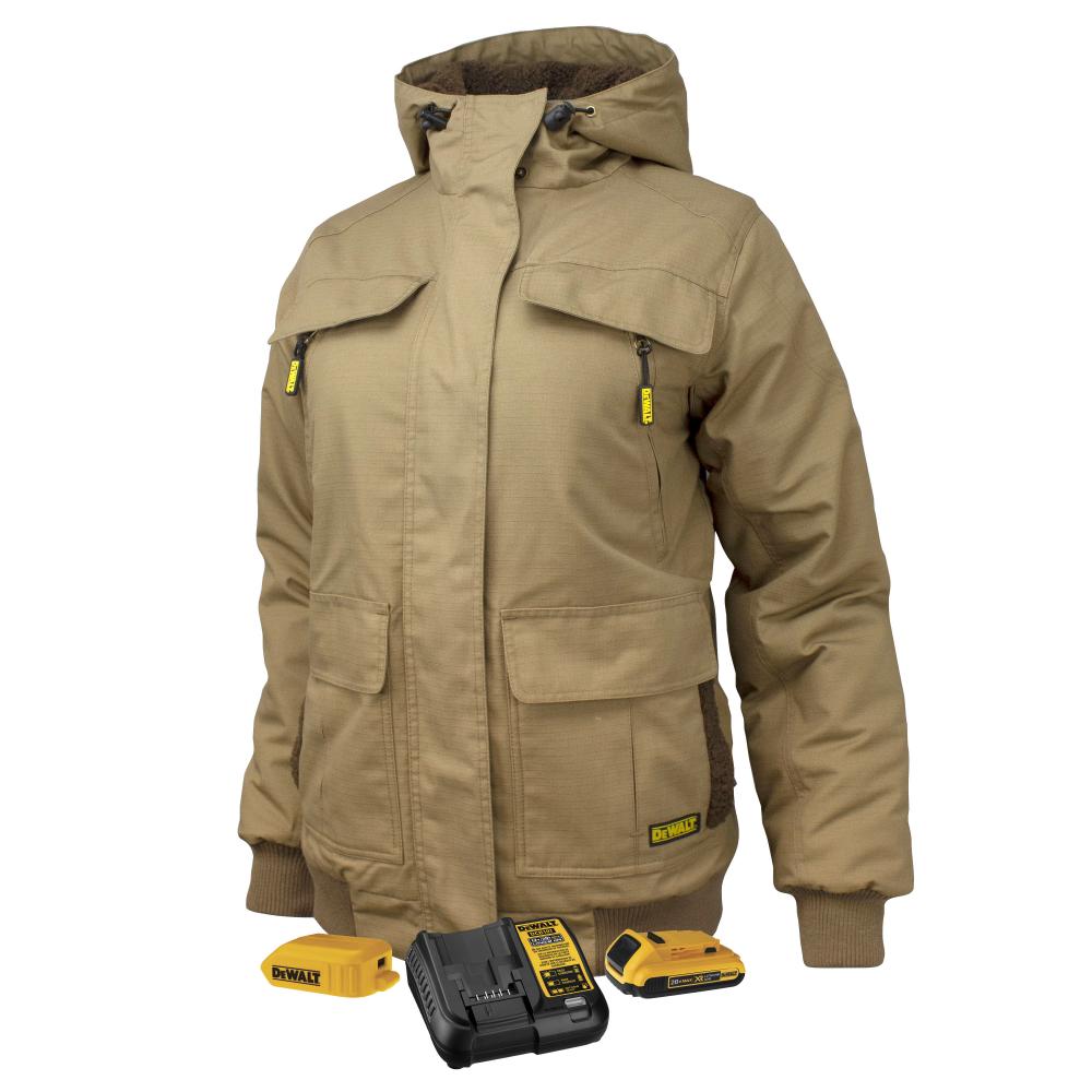 Women’s Heavy Duty Ripstop Heated Jacket Kitted - Dune - Size XS