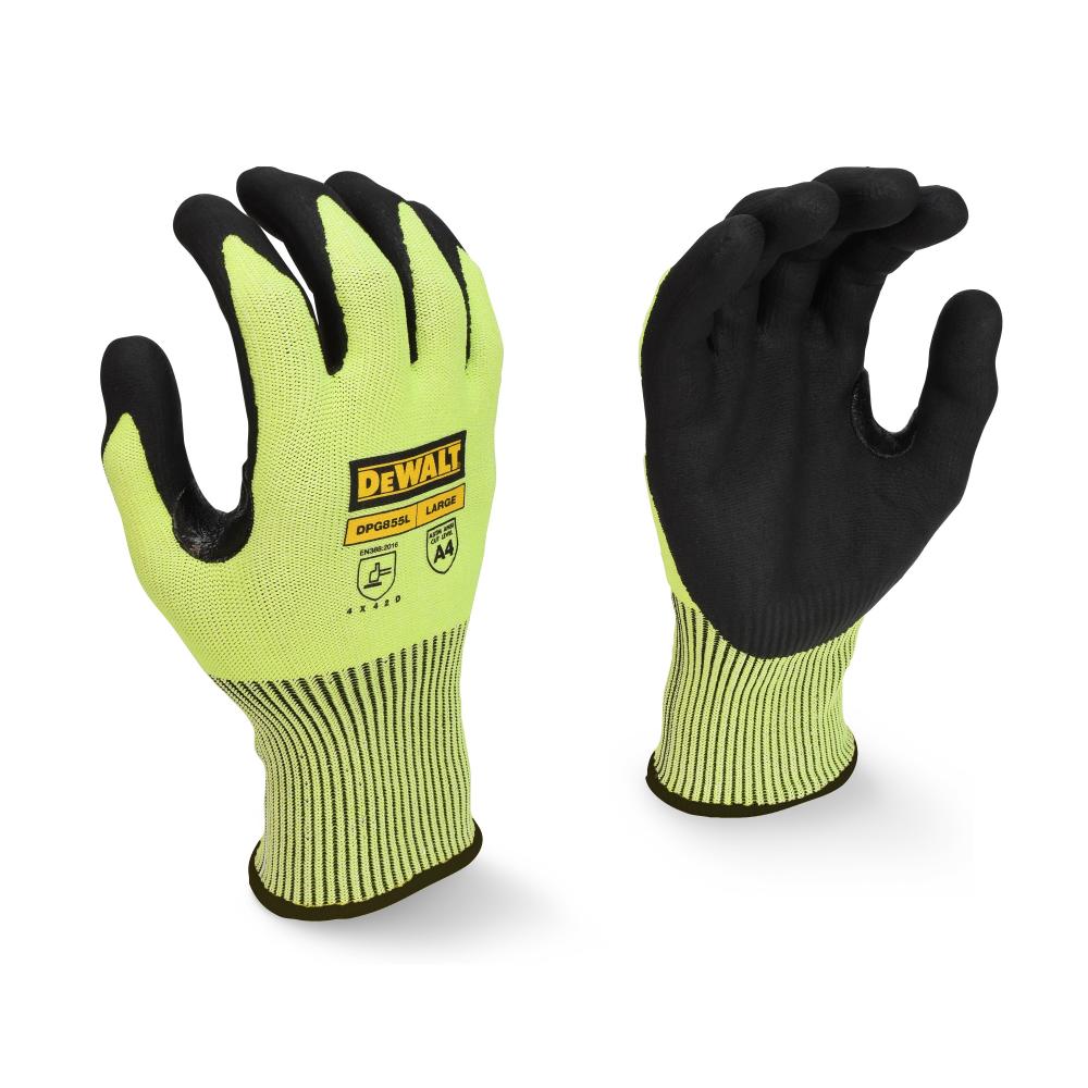 DPG855 Hi-Vis HPPE Fiberglass Cut Glove - Size M