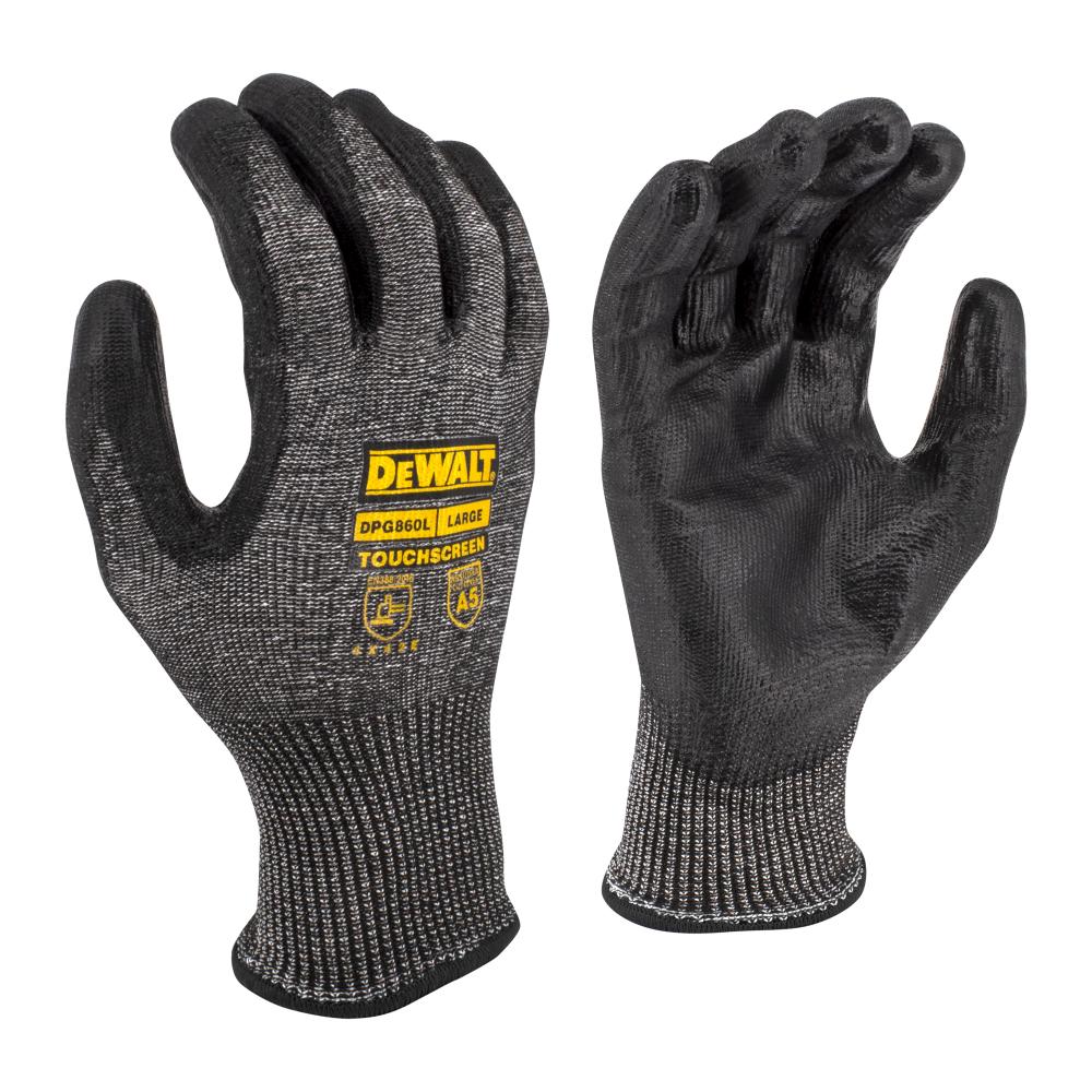 DPG860 Cut Protection Level A5 PU Touchscreen Glove - Size S