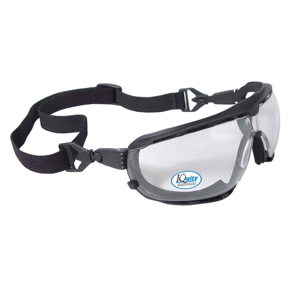 Dagger™ IQ - IQUITY™ Anti-Fog Foam Lined Safety Goggle - Black Frame - Clear IQ Anti-Fog Lens