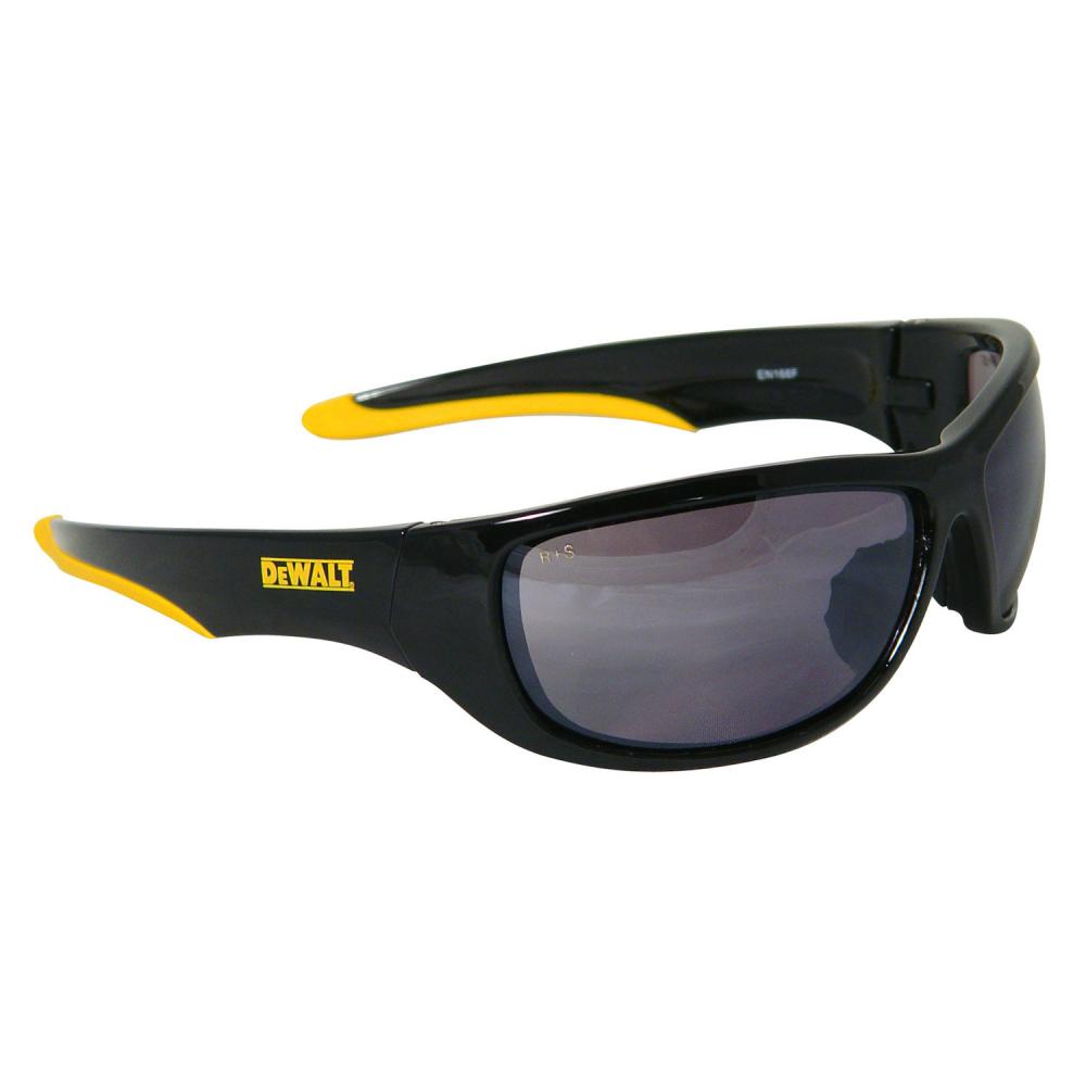 DPG94 Dominator™ Safety Glass - Black/Yellow Frame - Silver Mirror Lens