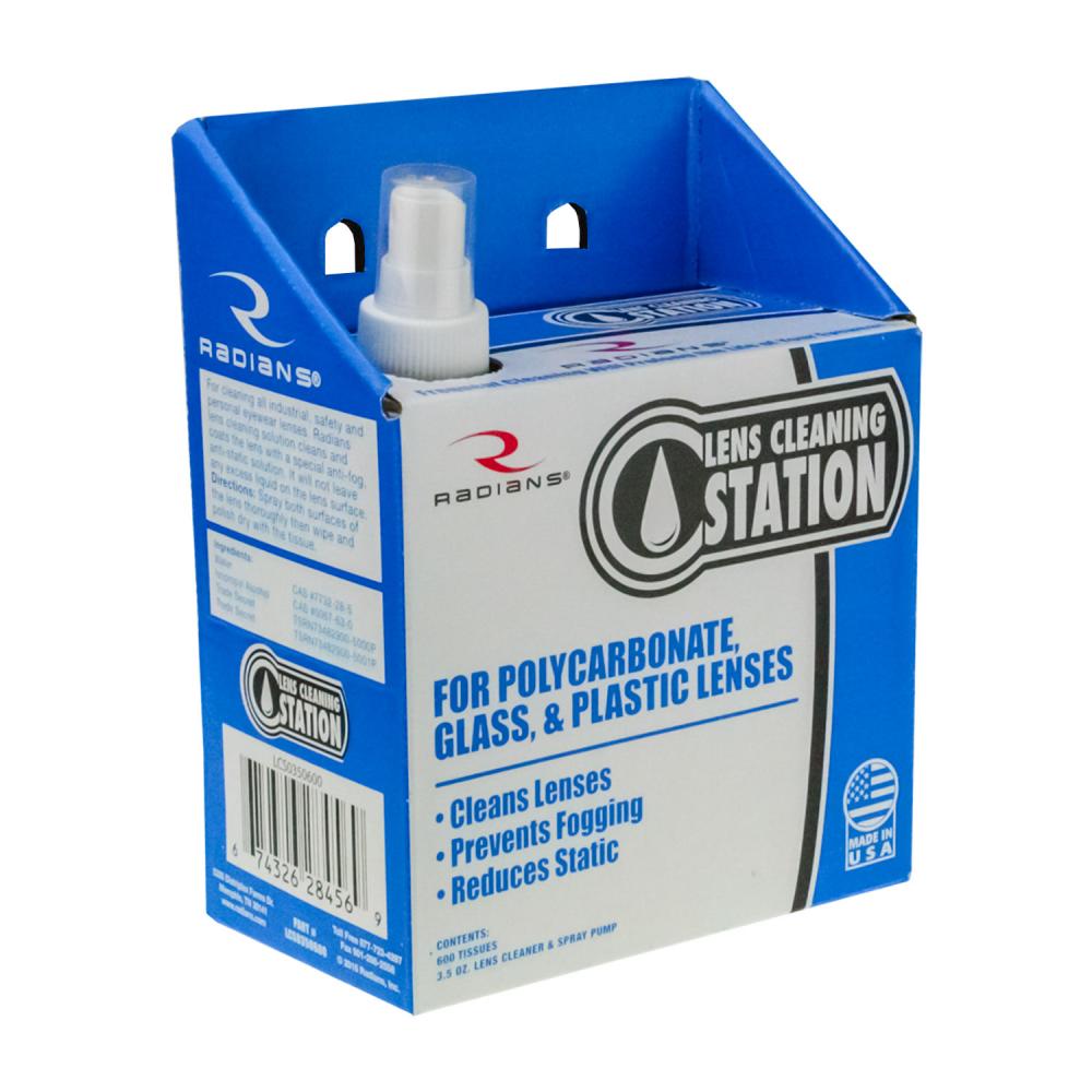 Lens Cleaning Station - X-Small - 3.5 oz Solution and 600 Wipes