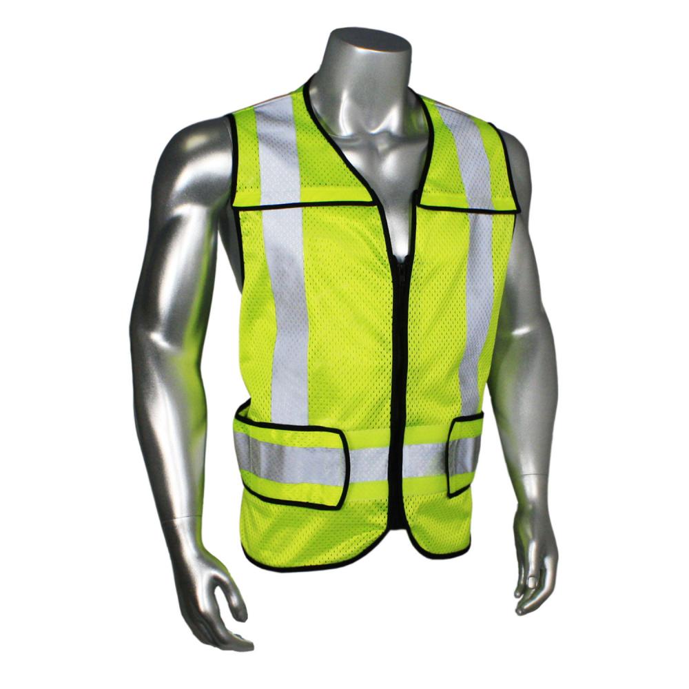 LHV-5-PC-ZR-EMS EMS Safety Vest - Sheriff - Black Trim - Green - Size M-XL