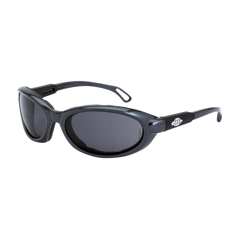 MK12 Foam Lined Safety Eyewear - Pearl Gray Frame - Smoke Anti-Fog Lens