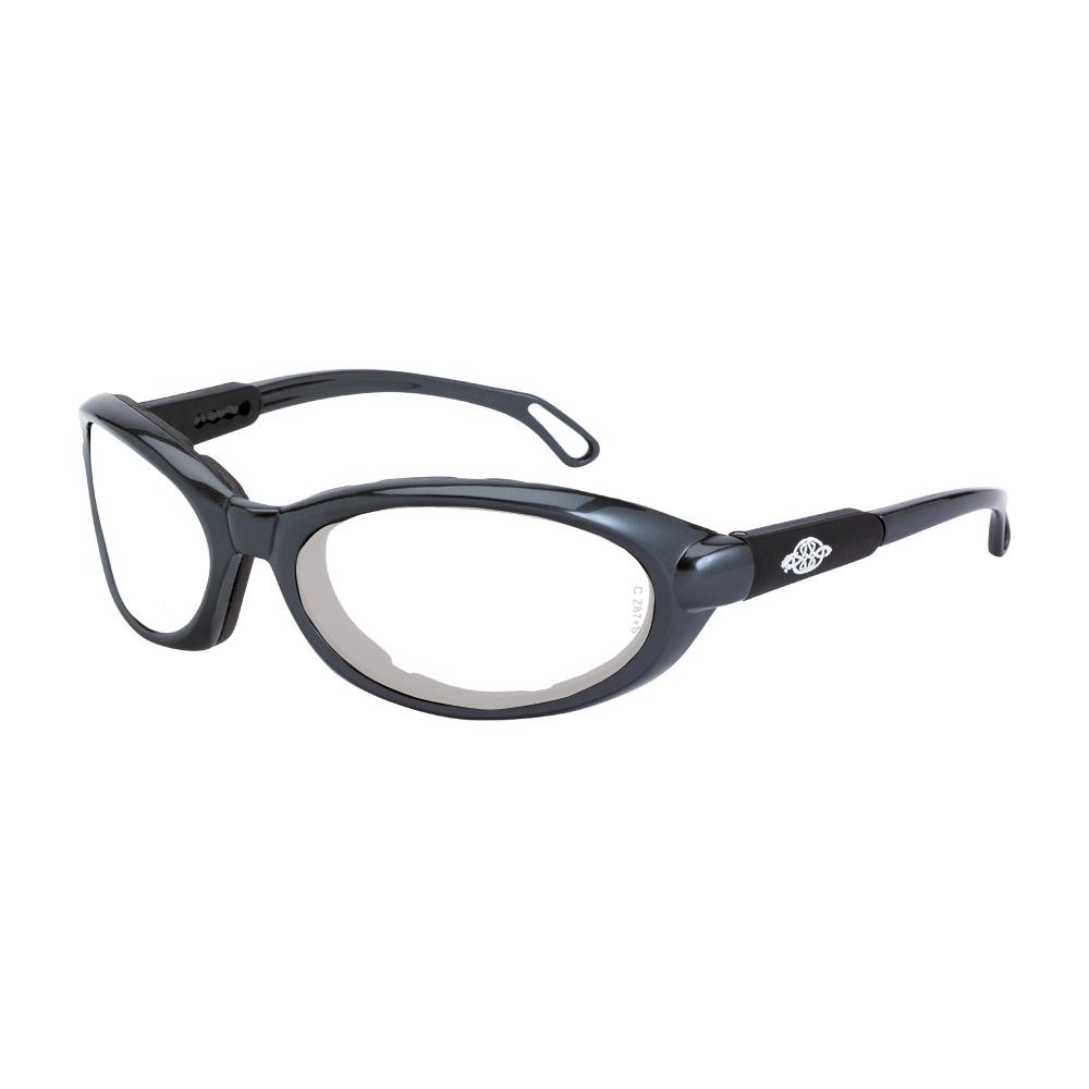 MK12 Foam Lined Safety Eyewear - Pearl Gray Frame - Clear Anti-Fog Lens