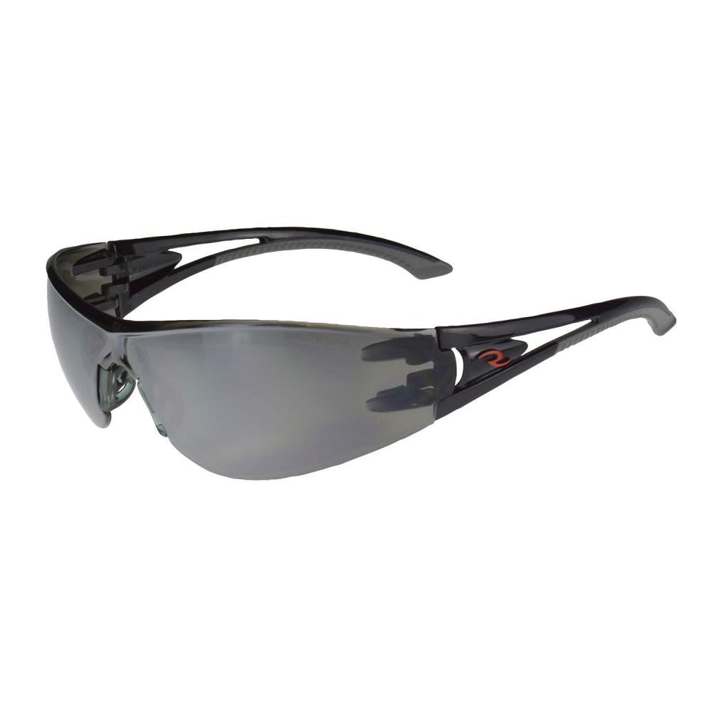 Optima™ Safety Eyewear - Black Frame - Silver Mirror Lens