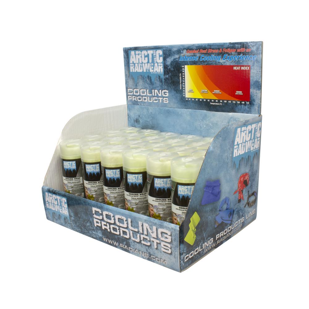 Arctic Radwear® Cooling Wrap Counter Display - 24 Lime