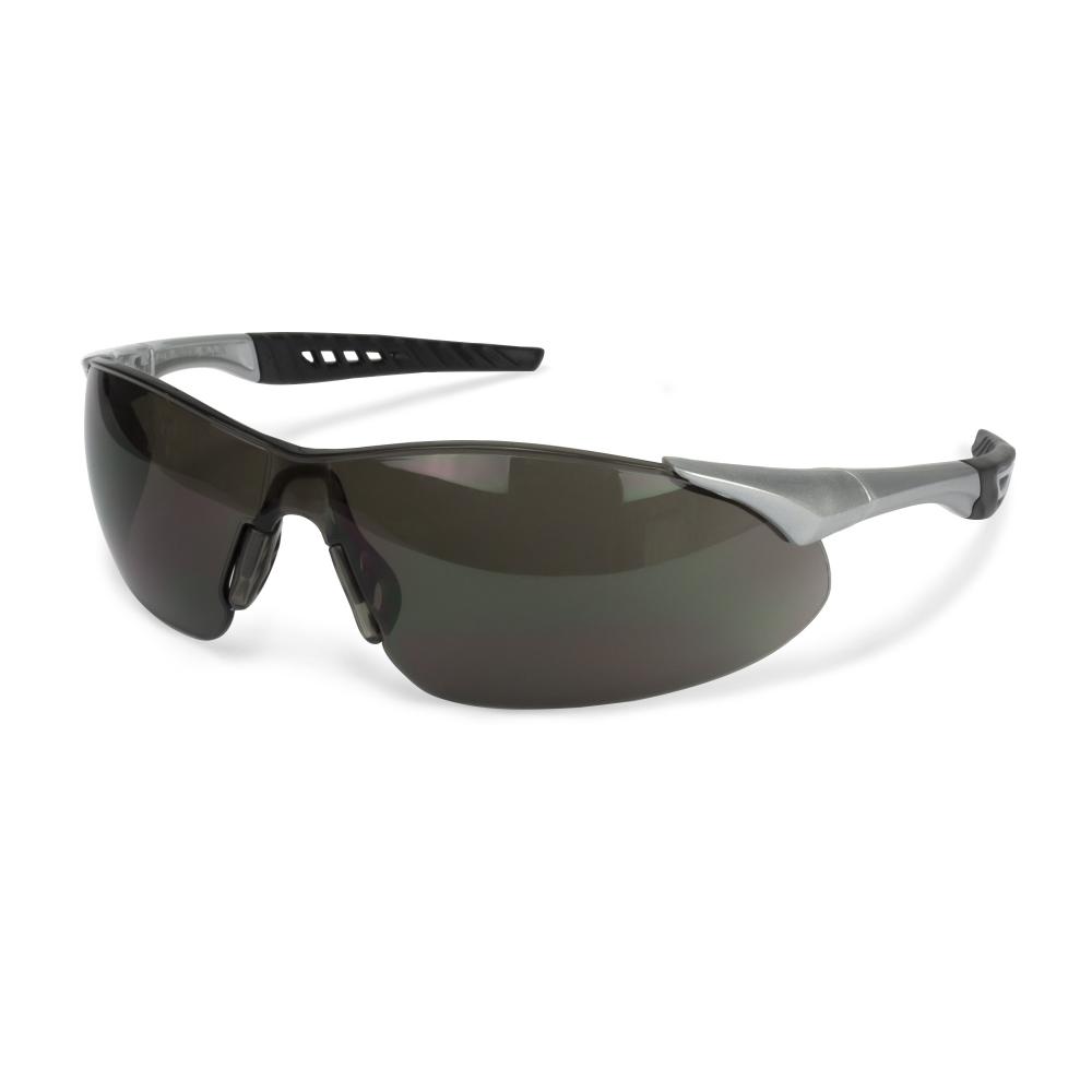 Rock™ Safety Eyewear - Silver Frame - Smoke Anti-Fog Lens