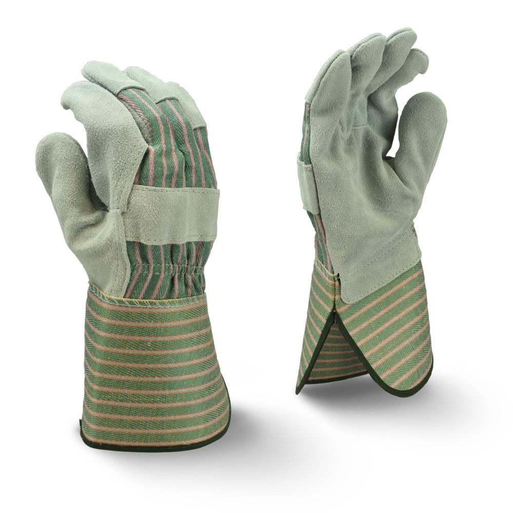 RWG3300G Select Shoulder Gray Split Cowhide Leather Glove with Gauntlet Cuff - Size L