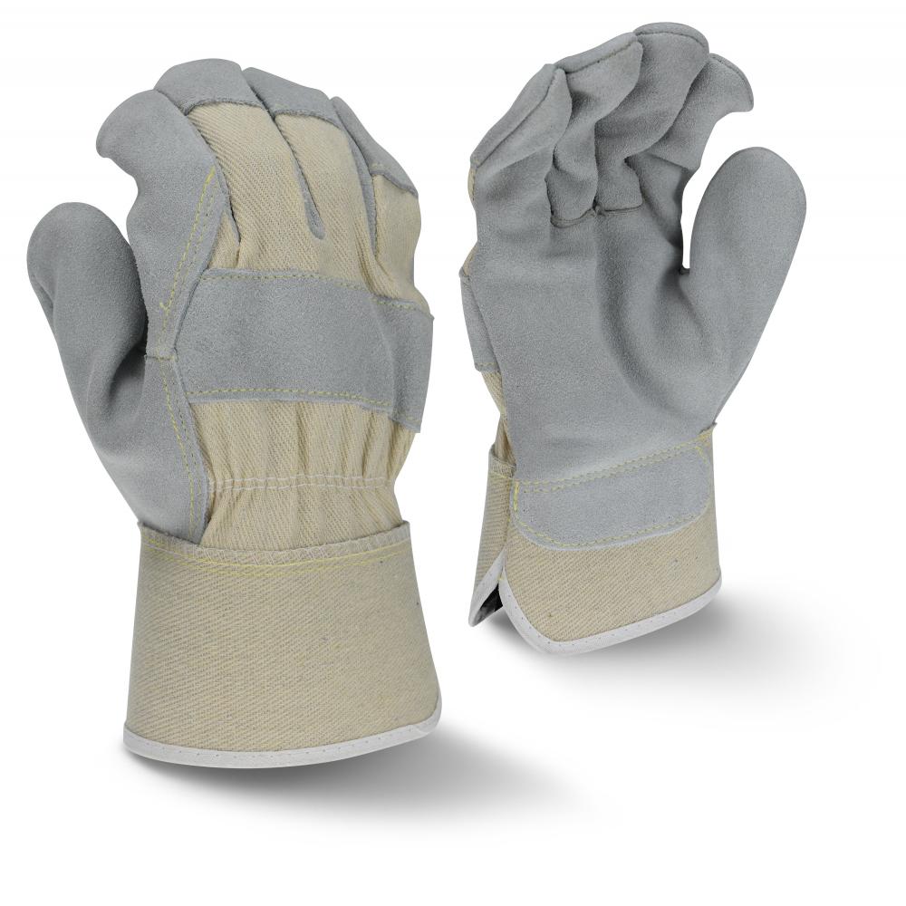 RWG3400W Side Split Gray Cowhide Leather Glove - Size L