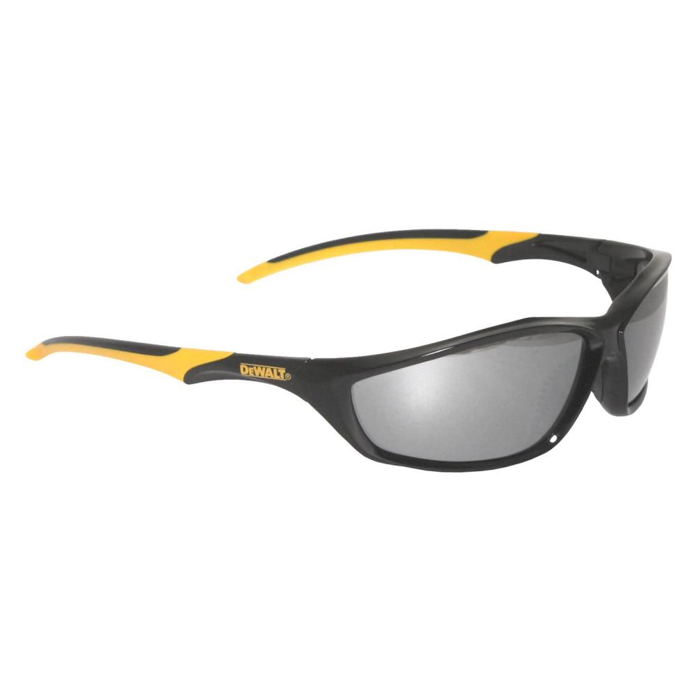 DPG96 Router™ Safety Glass - Black/Yellow Frame - Silver Mirror Lens