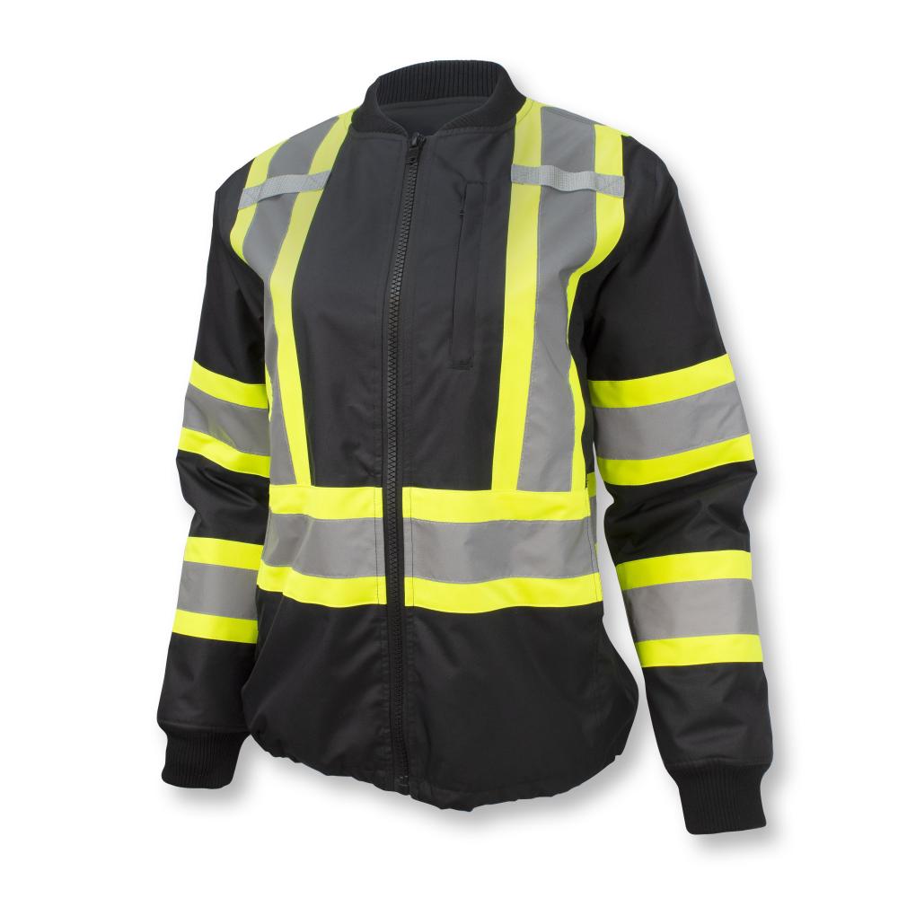 SJ910B-1ZGW Women’s Class 1 Hi-Vis Bomber Jacket - Black - Size 3X