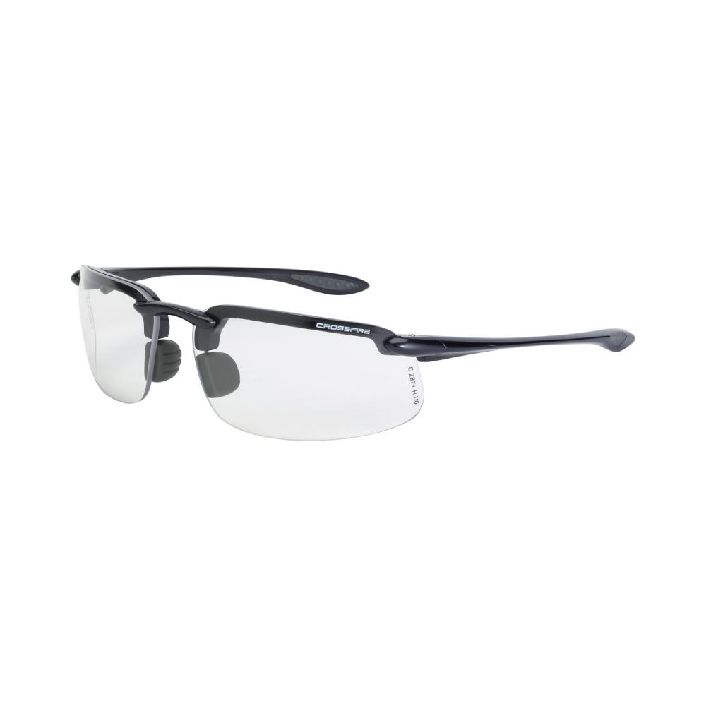 ES4 Premium Safety Eyewear - Shiny Pearl Gray Frame - Clear Lens