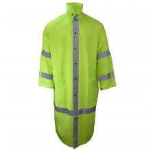 Radians 10187-31-1-HLI-XL - 1870C Econo-Viz Coat with Snap-On Hood and Reflective Tape - Hi-Vis Lime - Size XL