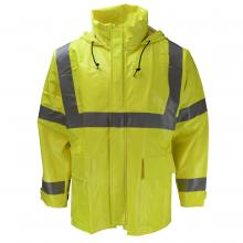 Radians 26267-00-1-HLI-2X - 267AJ Dura Arc II Jacket with Attached Hood - Hi-Vis Lime - Size 2X