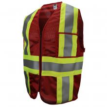 Radians CSV22-01Z1-3X - CSV22 Custom Type O Class 1 Safety Vest - Red - Size 3X