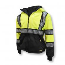 Radians DSJ32-3ZGS-L - DSJ32-3 Deluxe Zip Front Class 3 Hoodie - Size L