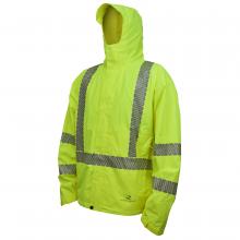Radians RW11-3ZGR-5X - RW11 Waterproof Lightweight Packable Raincoat - Green - Size 5X