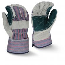 Radians RWG3200DPL - RWG3200DP Regular Shoulder Gray Split Cowhide Double Leather Palm Glove - Size L