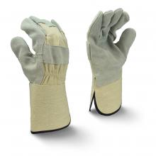 Radians RWG3400WGM - RWG3400WG Side Split Gray Cowhide Leather Glove with Gauntlet Cuff - Size M