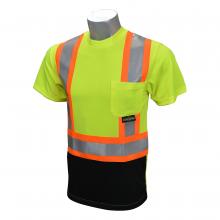 Radians ST11BX-2PGS-2X - ST11BX Type R Class 2 Black Bottom T-Shirt X-Back - Green/Black - Size 2X