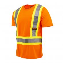 Radians ST11X-2POS-M - ST11X Class 2 Short Sleeve Safety T-Shirt X-Back - Hi Vis Orange - Size M