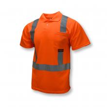 Radians ST12-2POS-4X - ST12 Class 2 High Visibility Safety Short Sleeve Polo Shirt - Orange - Size 4X