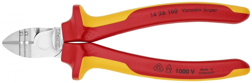 6 1/4&#34; Diagonal Cutting Pliers with Stripper-1000V Insulated