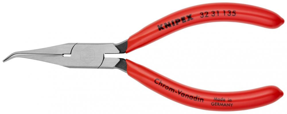 5 1/4&#34; Long Nose Relay Adjusting 40° Angled Pliers-Flat Tips
