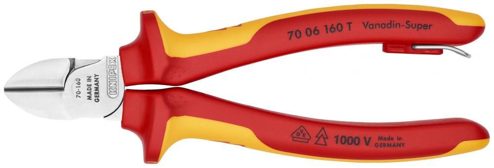 6 1/4&#34; Diagonal Cutters-1000V Insulated-Tethered Attachment