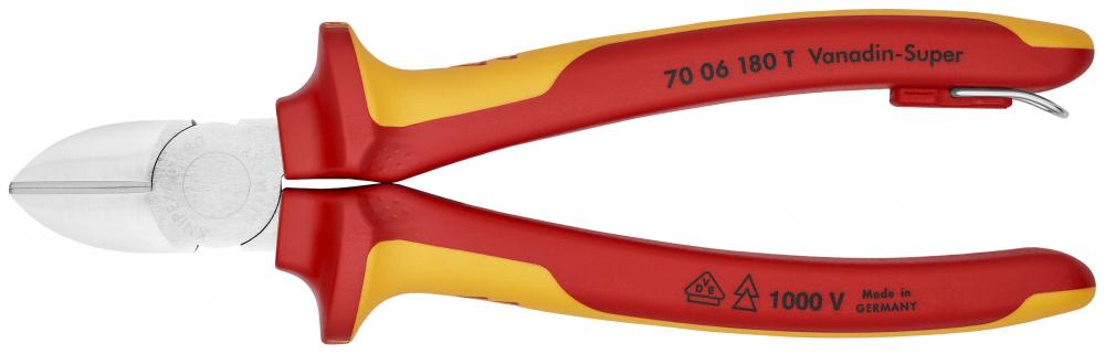 7 1/4&#34; Diagonal Cutters-1000V Insulated-Tethered Attachment