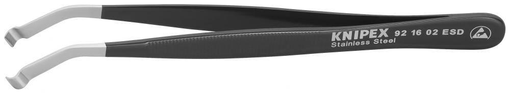 4 3/4&#34; Stainless Steel Positioning Tweezers-35°Angled-ESD