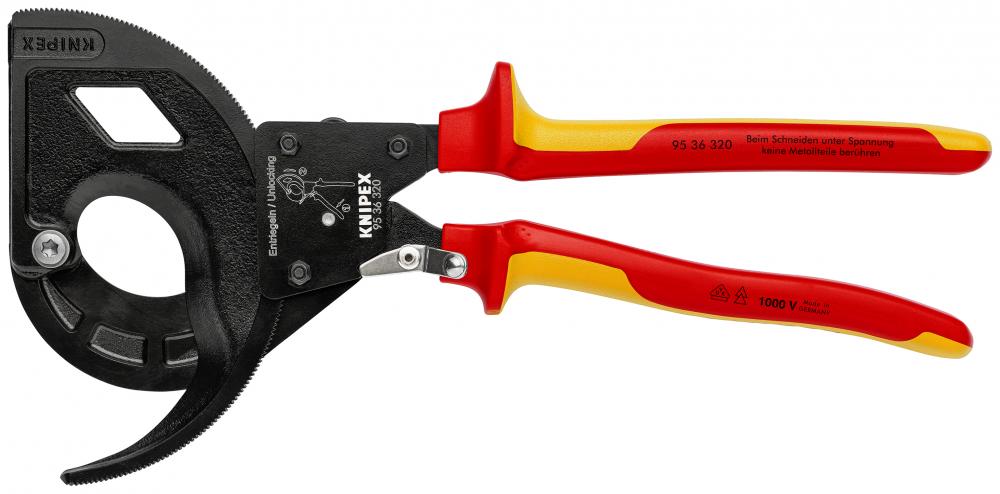 12 1/2&#34; 3 Stage Ratcheting Drive Cable Cutter-1000V Insulated