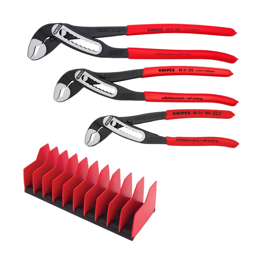 3 Pc Alligator® Pliers Set with 10 Pc Tool Holder