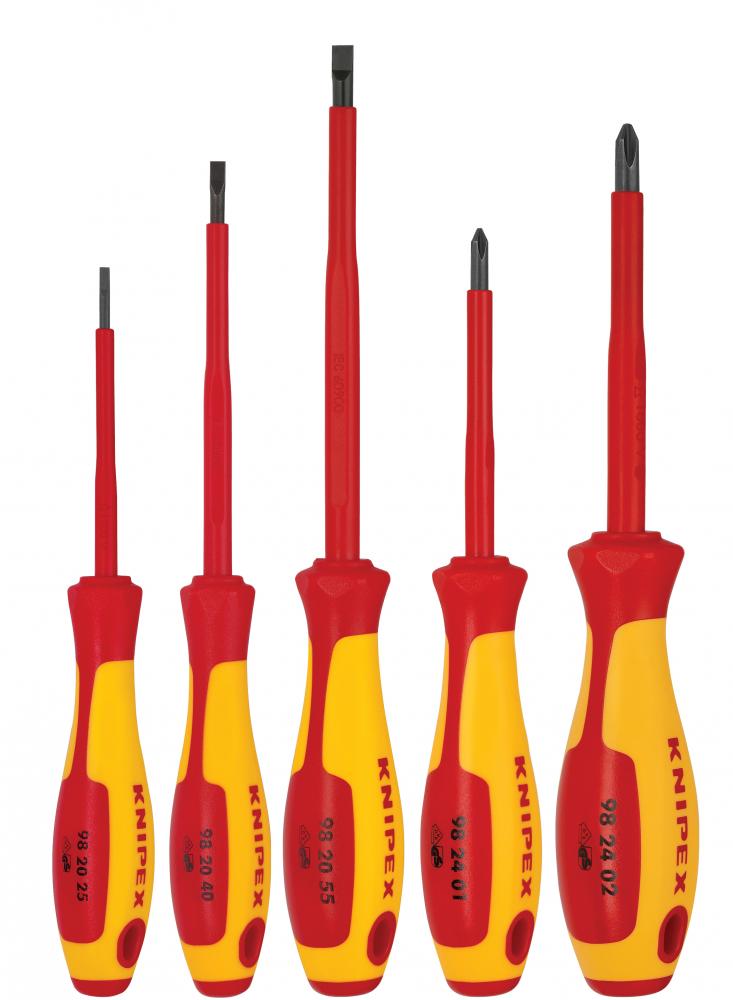 5 Pc Screwdriver Set-1000V Insulated
