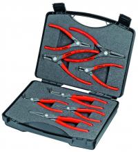 Knipex Tools 00 21 25 - 8 Pc Precision Snap Ring Pliers Set in Case with Foam