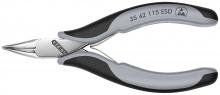 Knipex Tools 35 42 115 ESD - 4 1/2" Electronics 45° Angled Pliers-Half Round Tips, ESD Handles