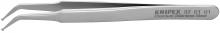 Knipex Tools 92 01 01 - 4 1/2" Premium Stainless Steel Positioning Tweezers-45°Angled-SMD