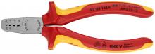 Knipex Tools 97 68 145 A - 5 3/4" Crimping Pliers for Wire Ferrules-1000V Insulated