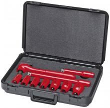 Knipex Tools 98 99 11 S6 - 10 Pc Socket Set, 1/2" Drive, Metric-1000V Insulated