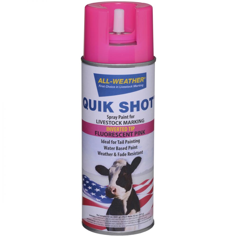 ALL-WEATHER QUIK SHOT FLUORESCENT PINK INVERTED TIP
