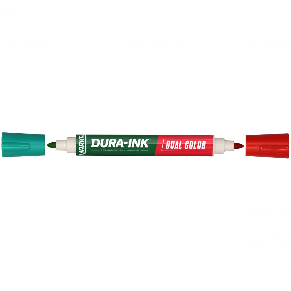 DURA-INK® Dual Color Permanent Ink Marker, Red & Green