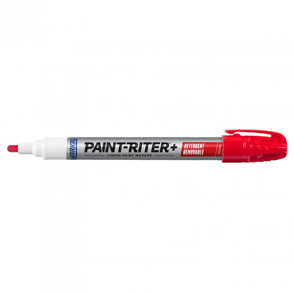 Paint-Riter®+ Detergent Removable Liquid Paint Marker, Red