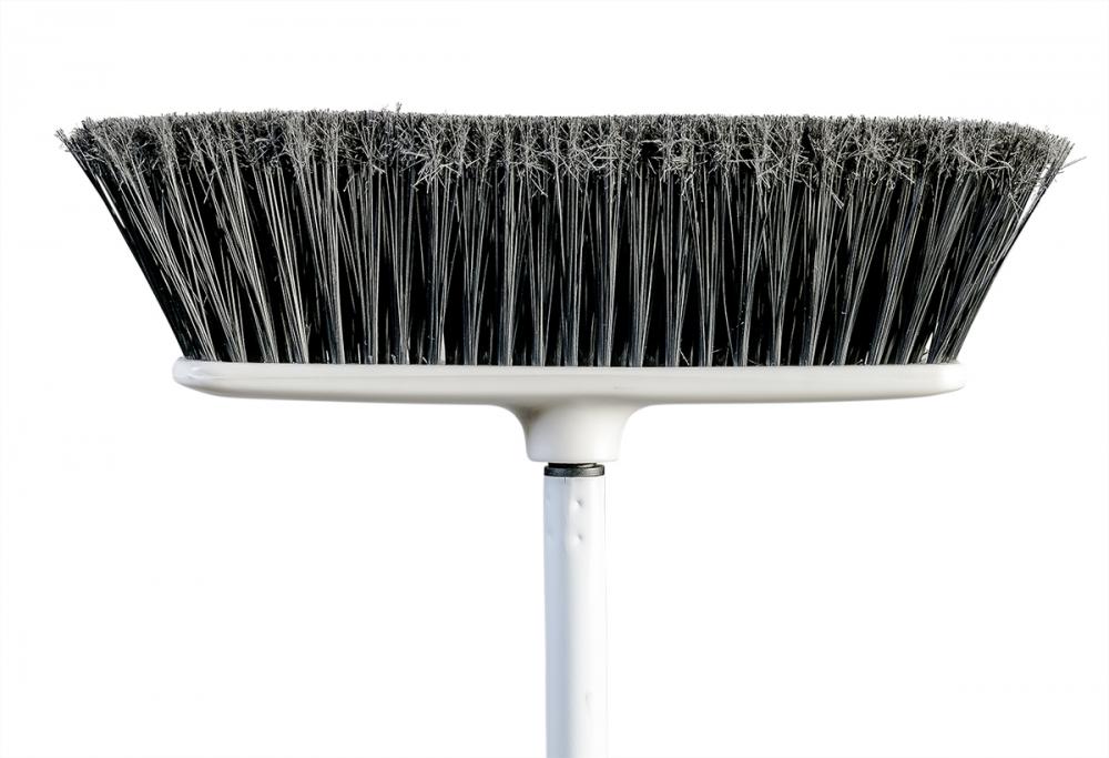 Jupiter Premium Lrg Indoor Flat Mag Broom-Black & 48&#34; Handle