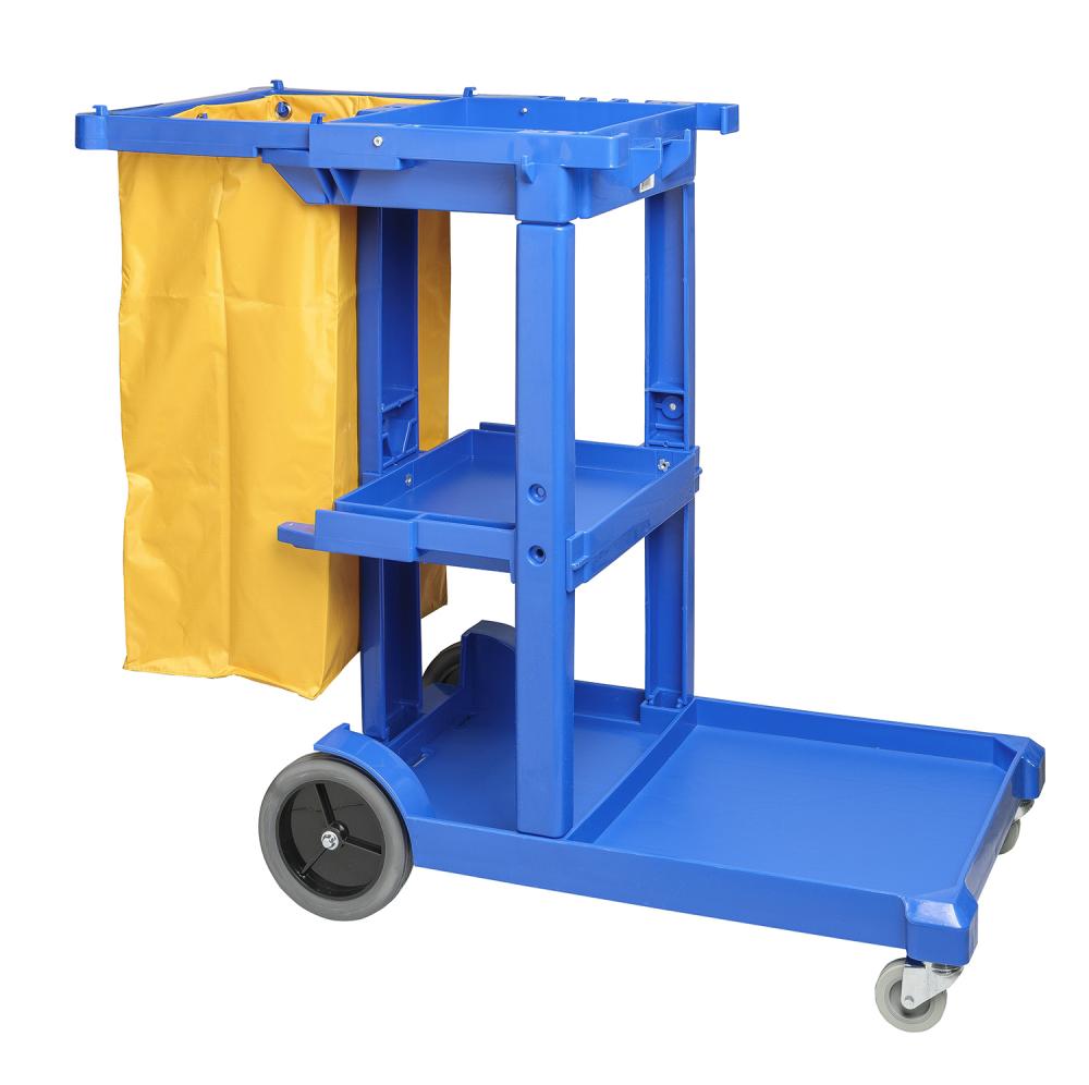 Large Janitors Cart-Blue with Zippered bag