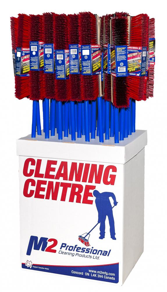 M2 Cleaning Centre Box /w 35 18&#34; Garage Broom and HD Metal Handle side cliped 1/