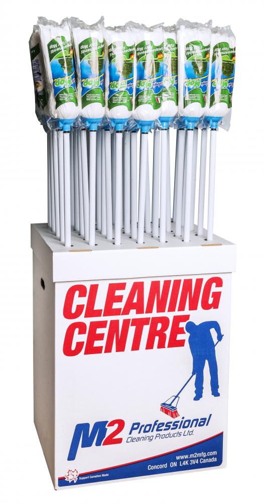 35ea Detachable Eco Strip Mop w/48&#34; metal Handle Lint Free 140g in Cleaning Cent